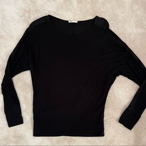 Black long sleeve top with lace on sleeves